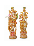 Radha Krishna Idol Set | Premium Marble Finish God Statue for Home & Temple