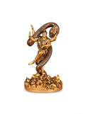 Golden Lord Shiva Nataraj Statue with Serpent – Premium Spiritual Home Decor Showpiece