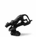 Black Panther Sculpture – Modern Matte Finish Jumping Panther Decor for Home & Office