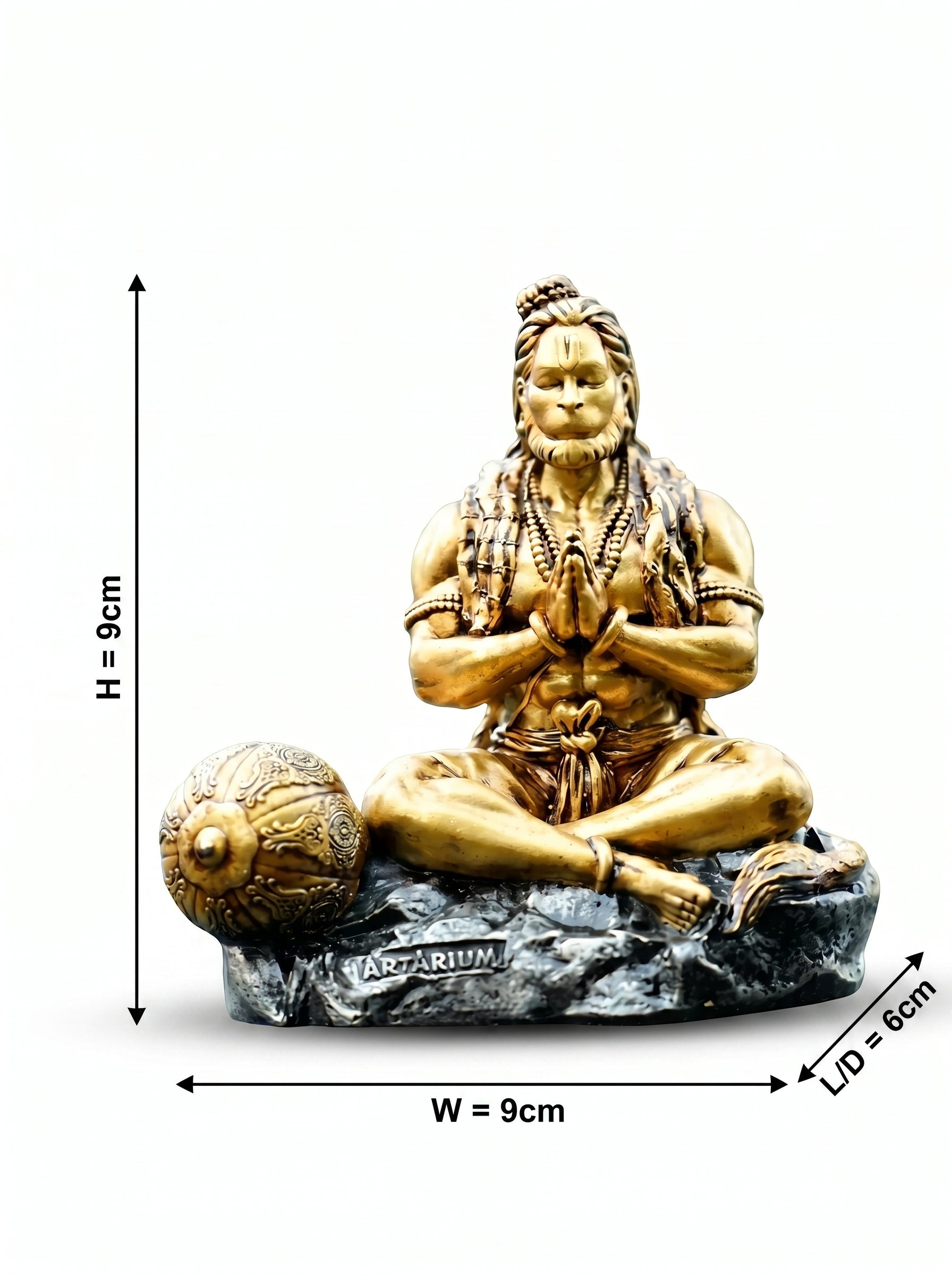 Hanuman Meditation Statue | Spiritual Idol for Car Dashboard & Home