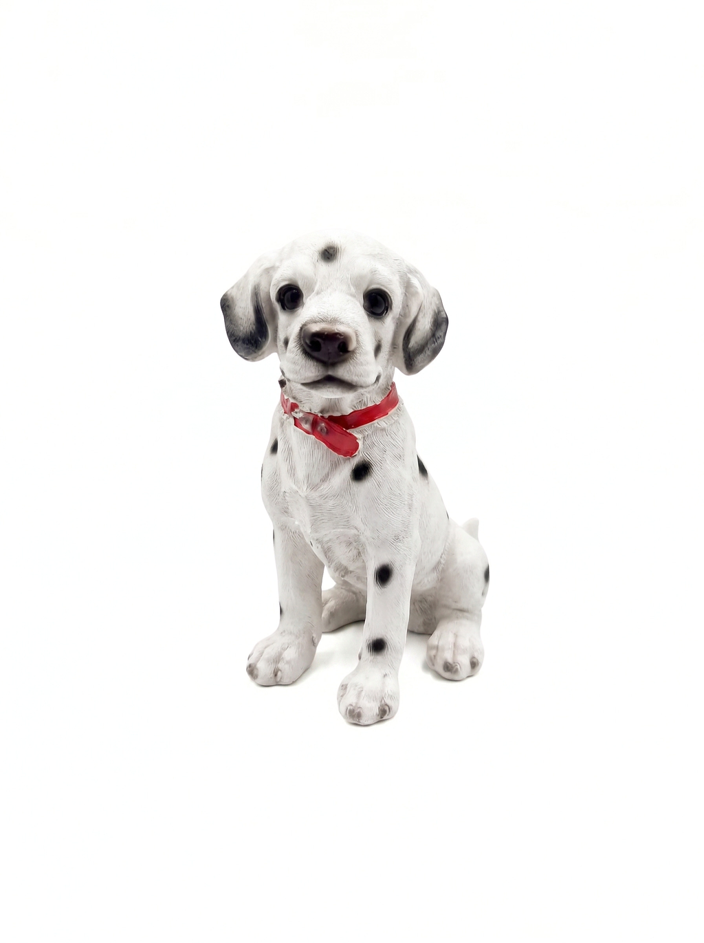 Cute Dalmatian Puppy Showpiece – Decorative Dog Figurine with Red Collar