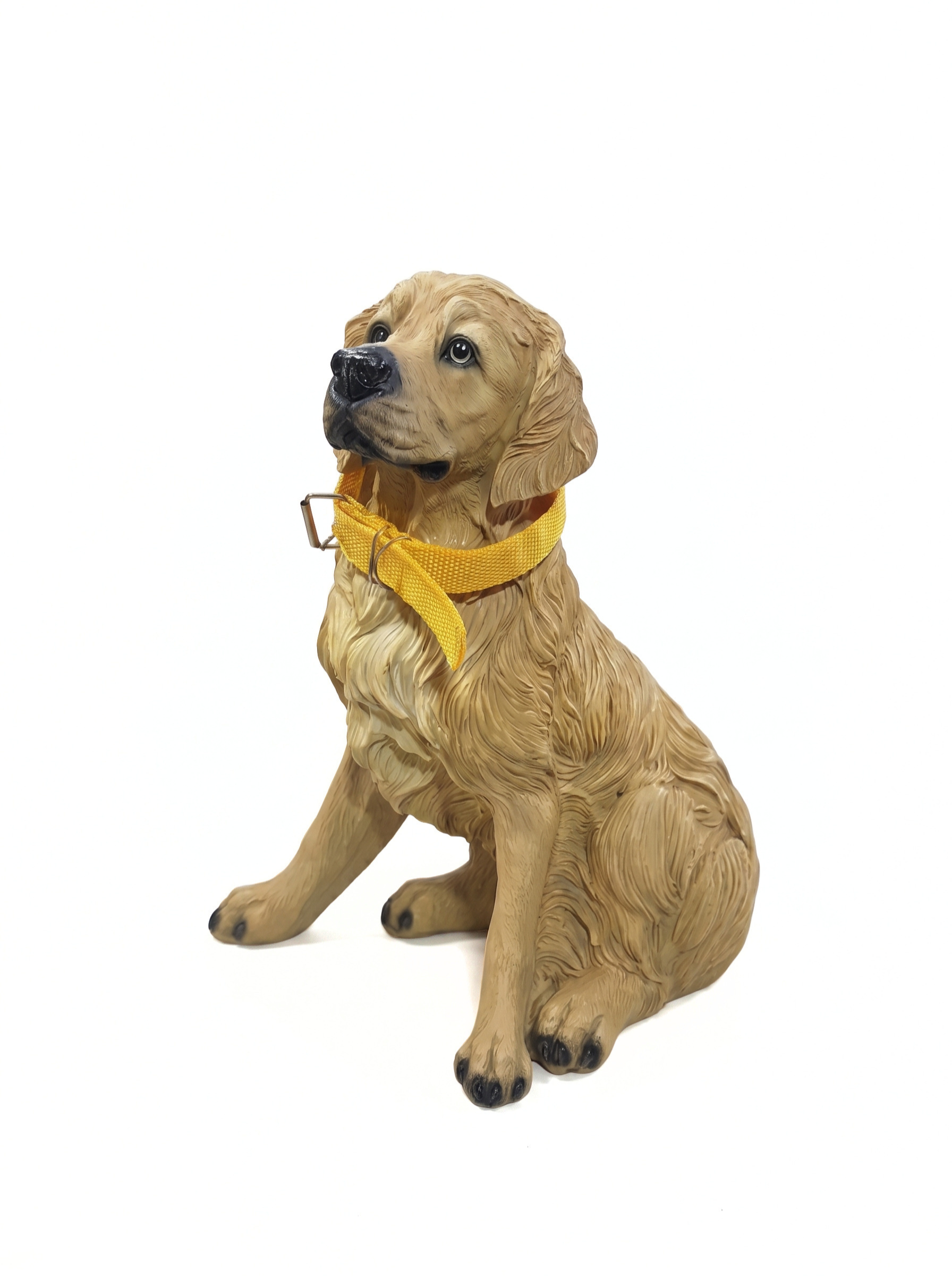 Golden Retriever Dog Showpiece – Premium Decorative Figurine with Yellow Collar
